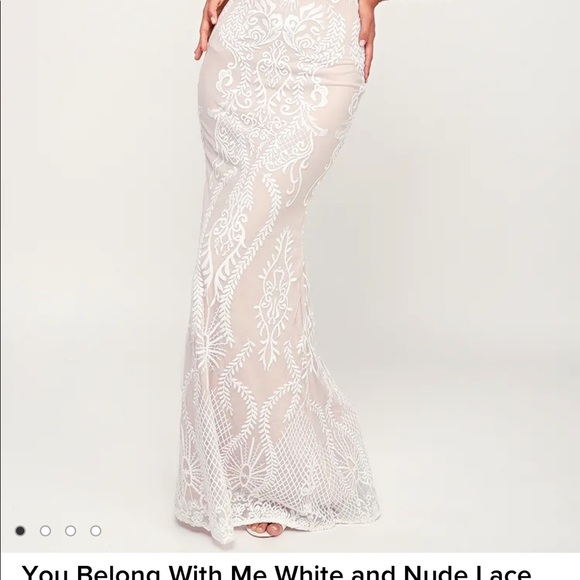 White floor length gown - Picture 5 of 7